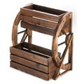 Wagon Wheel Double Tier Planter